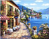 Sung Paintings - Overlook Cafe I by Sung Kim